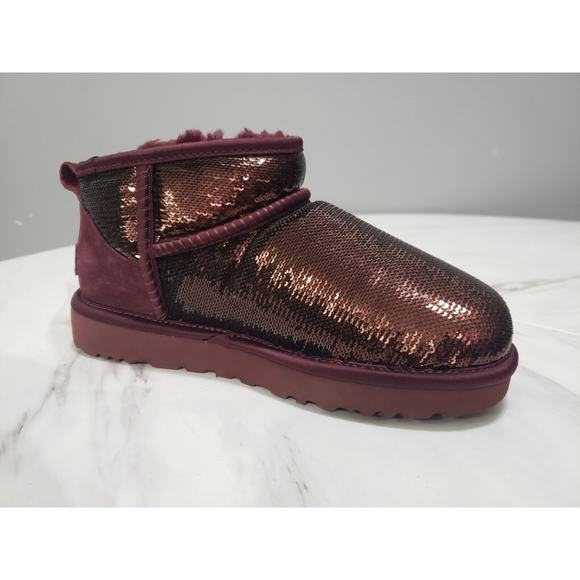 NEW NO BOX UGG‎ Women's Size 6 CLASSIC ULTRA MINI MIRROR BALL 1151616 Wild Grape - Picture 4 of 7